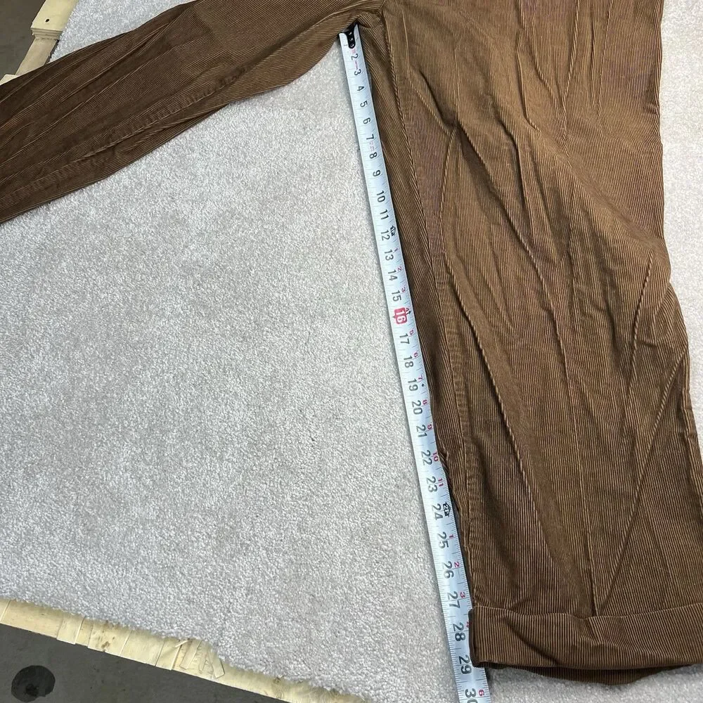 Vintage Polo‎ Ralph Lauren Brown Corduroy Pants 40x30 100% Cotton Pleated Front
